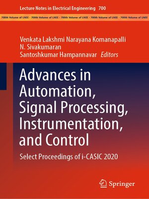 cover image of Advances in Automation, Signal Processing, Instrumentation, and Control